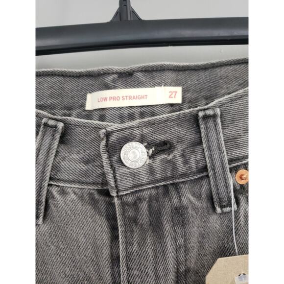 NEW Levis Size 27 Low Pro Straight Jean Gray Splatter‎ Acid Wash Bleach y2k 90s - Picture 5 of 8